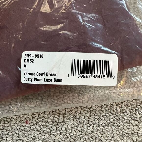 NWT Show Me Your Mumu Verona Cowl Dress Dusty Plum Luxe Satin Size M - Picture 4 of 4